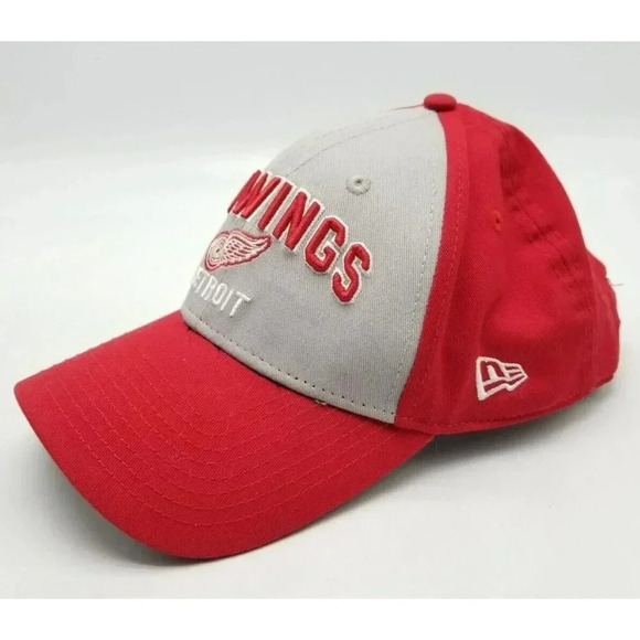 Detroit Red Wings Red / Gray Colorblock NHL New Era 9Forty Snapback Hat OSFA - Picture 2 of 8